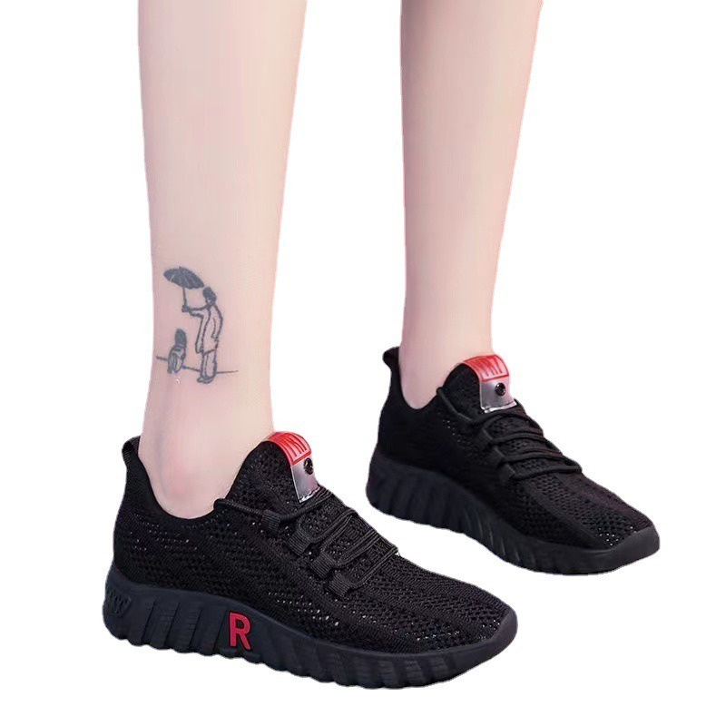 Giày Thể Thao Mùa Thu 2023 Siêu Nhẹ Phối Lưới Thoáng Khí Hợp Thời Trang Cho Nữ