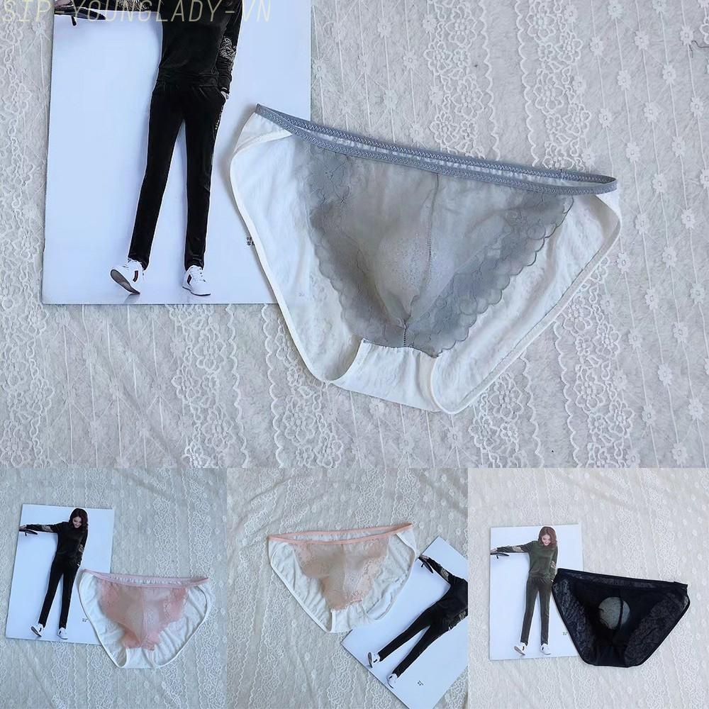 Quần Lót Ren Nam Co Dãn Màu Xám / Đen / Hồng / Da m 2xl
