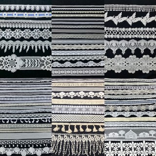 Ren viền trang trí quần áo ,ren thunthô thêu nhiều màu, ren chỉ thêu, ren chỉ cotton trang trí quần áo đồ handmade