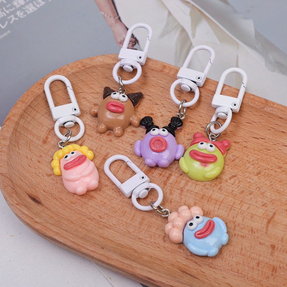 Móc Chìa Khóa Xe Hơi / Túi Xách / Móc Khóa Hình Búp Bê Quái Vật Miệng To Dễ Thương
