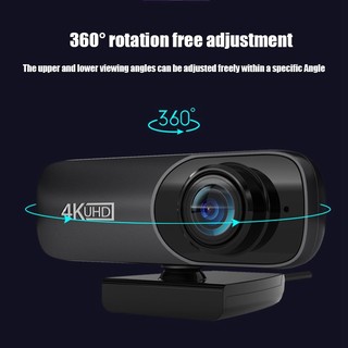 Webcam 4K Uhd 3840X2160P Webcam 800W Pixels Camera Máy Tính 120° Groothoek Web Camera Met Microfoon