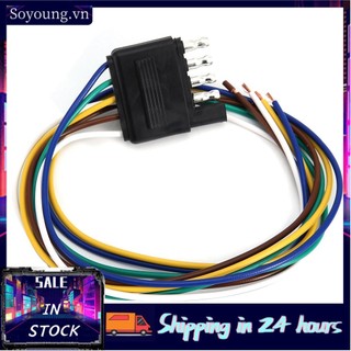 Soyoung 5 Pin Flat Plug Way Trailer Dây nối mở rộng khai thác 25 inch