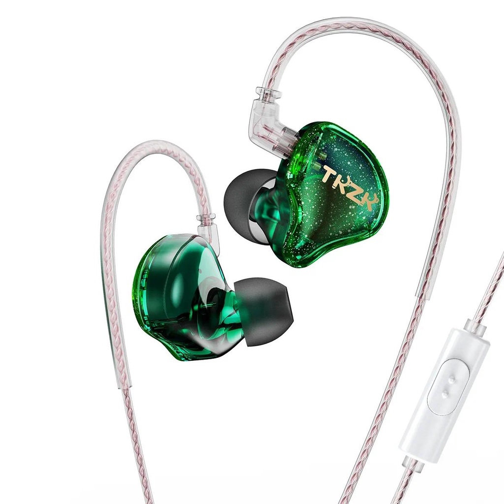 Tkzk Tai Nghe Nhét Tai tk01 Mạ Vàng 2pin Âm Thanh Nổi Bật dd