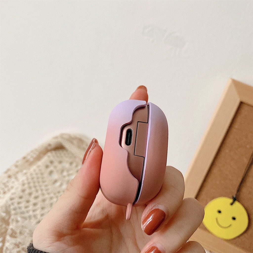 Vỏ Bảo Vệ Hộp Sạc Tai Nghe bluetooth Không Dây Samsung Galaxy Buds-2-Live-Pro-FE Màu gradient Thời Trang