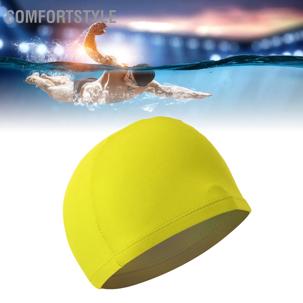 Comfortstyle Mũ Bơi Độ Đàn Hồi Cao Dày Bền Tắm Polyester Dành Cho Nữ