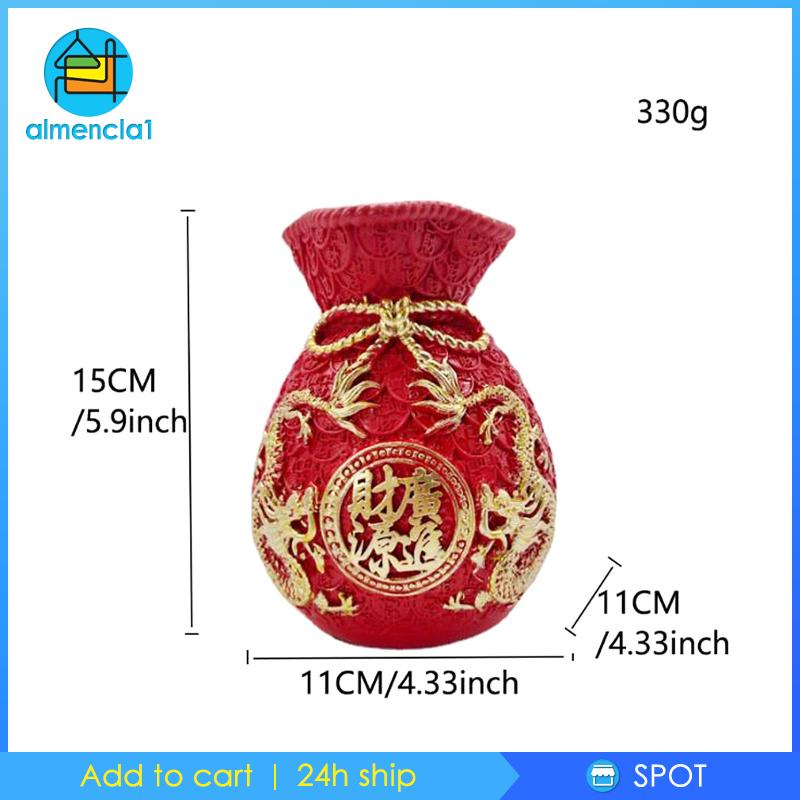 Chậu Hoa Nghệ Thuật Hình Túi May Mắn Cho Phòng Khách Để Bàn