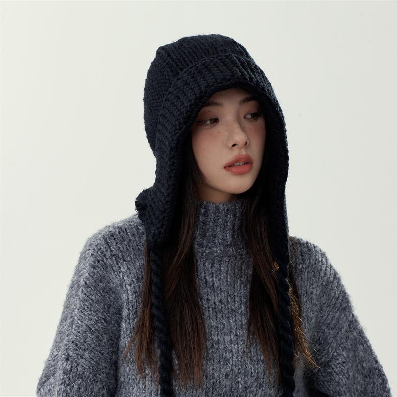 Mũ Lông Nhung Màu Đỏ Dễ Thương Thời Trang Mùa Đông Cho Bạn Gái