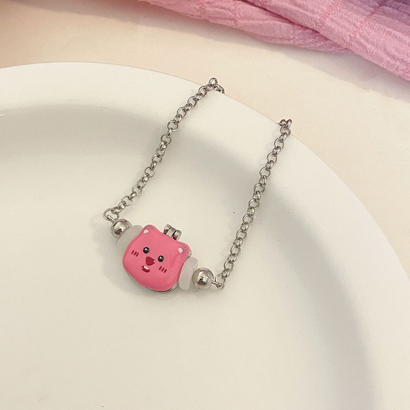 Kawaii loopy Vòng Tay Thiết Kế Hoạt Hình Màu Hồng Dễ Thương Cá Tính Làm Quà Tặng Dành Cho Bạn Nữ