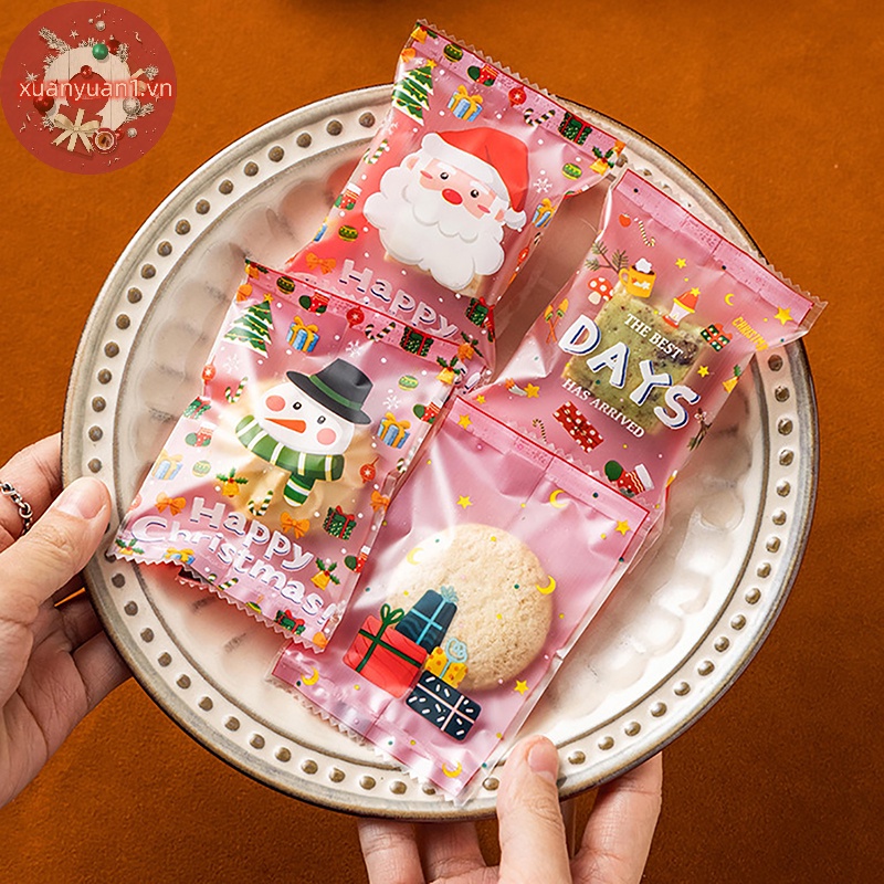 Set 100 / 200 Túi Đựng Bánh Kẹo Tự Dính Tiện Dụng