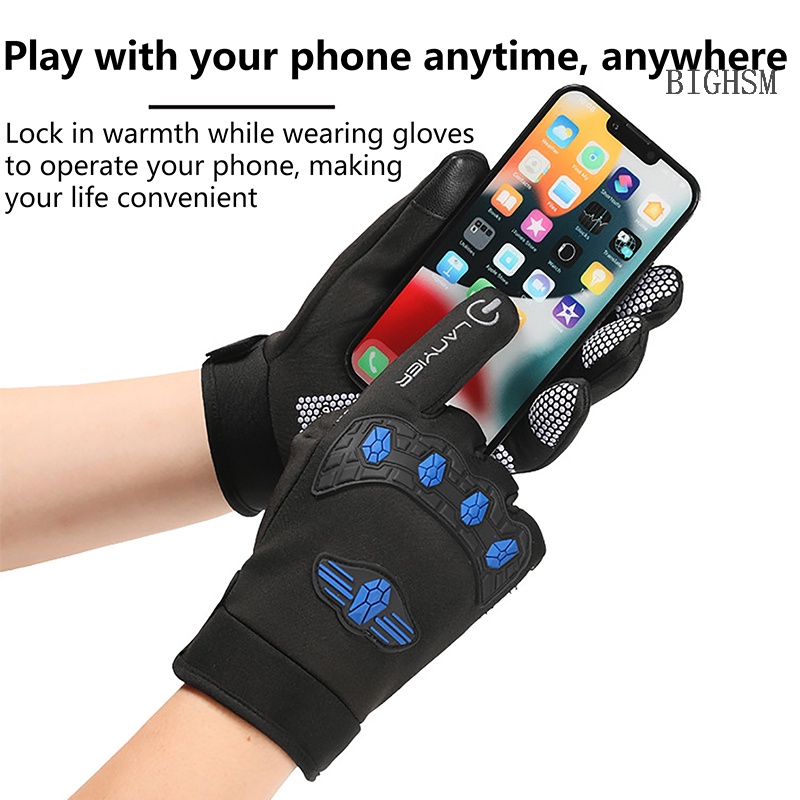 Găng Tay Giữ Ấm Mùa Đông Chống Trượt Chống Thấm Nước Có Thể Chạm Màn Hình Cảm Ứng Dành Cho Nam Nữ