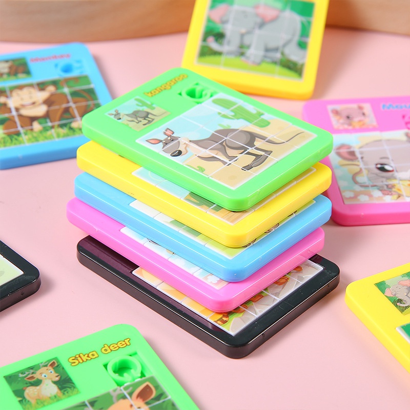 1 Bộ Đồ Chơi Xếp Hình Động Vật Hoạt Hình Cho Trẻ Em