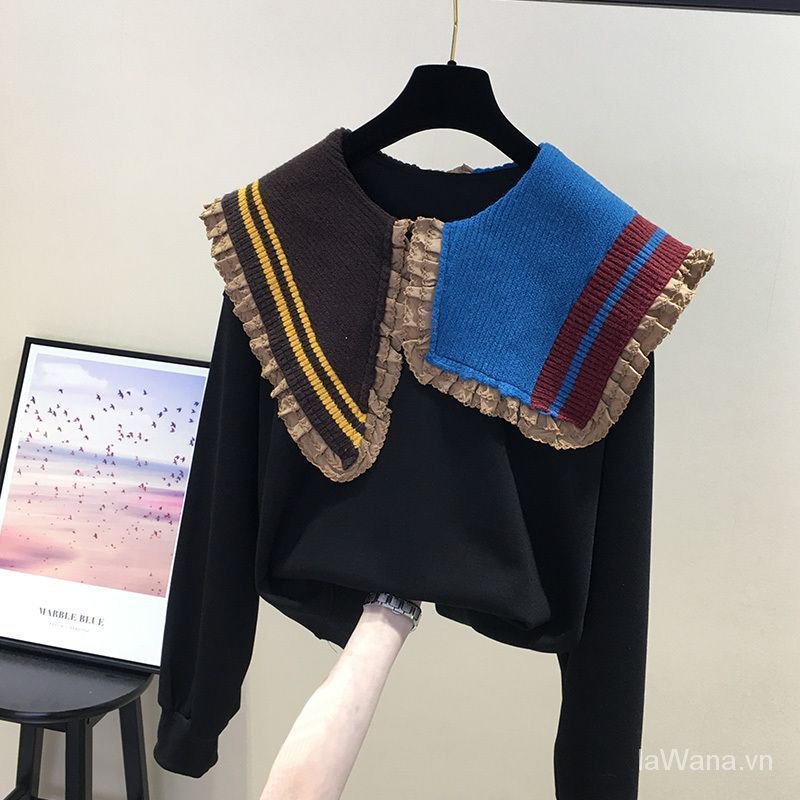 Áo Sweater Cổ Búp Bê Phong Cách Châu Âu Thời Trang Mùa Thu 2023 Mới Cho Nữ