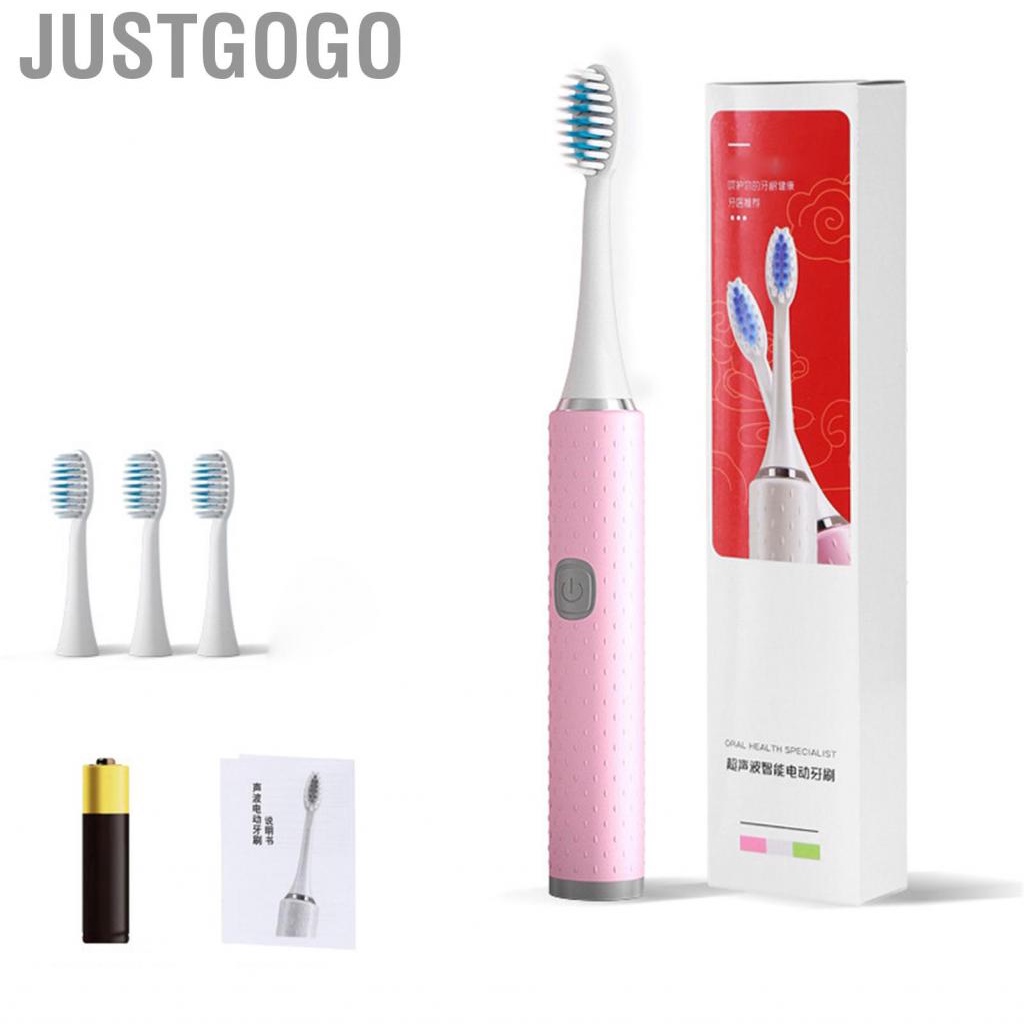 Justgogo Electric  Ultrasonic Soft Bristle  Whitening Automatic for Adults Children