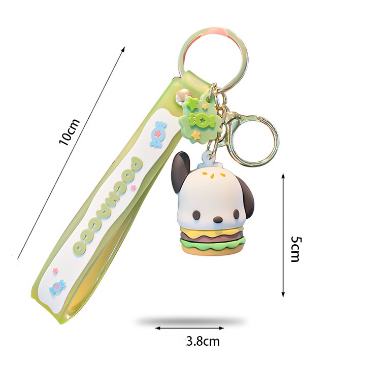Hoạt Hình Móc Khóa Silicon Hình Mèo sanrio Xinh Xắn