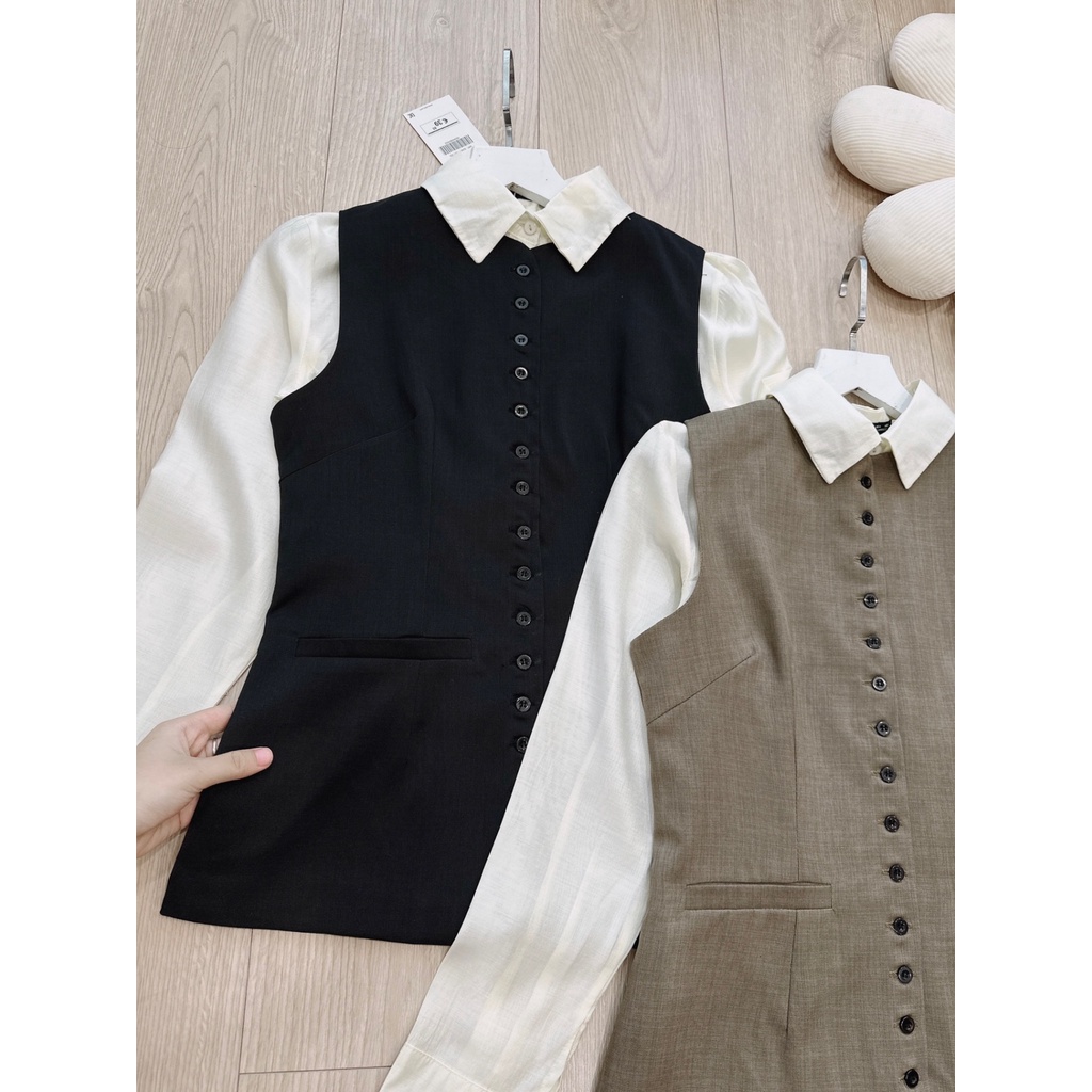 ANU632 - SET ÁO GILE PHỐI SƠ MI TƠ