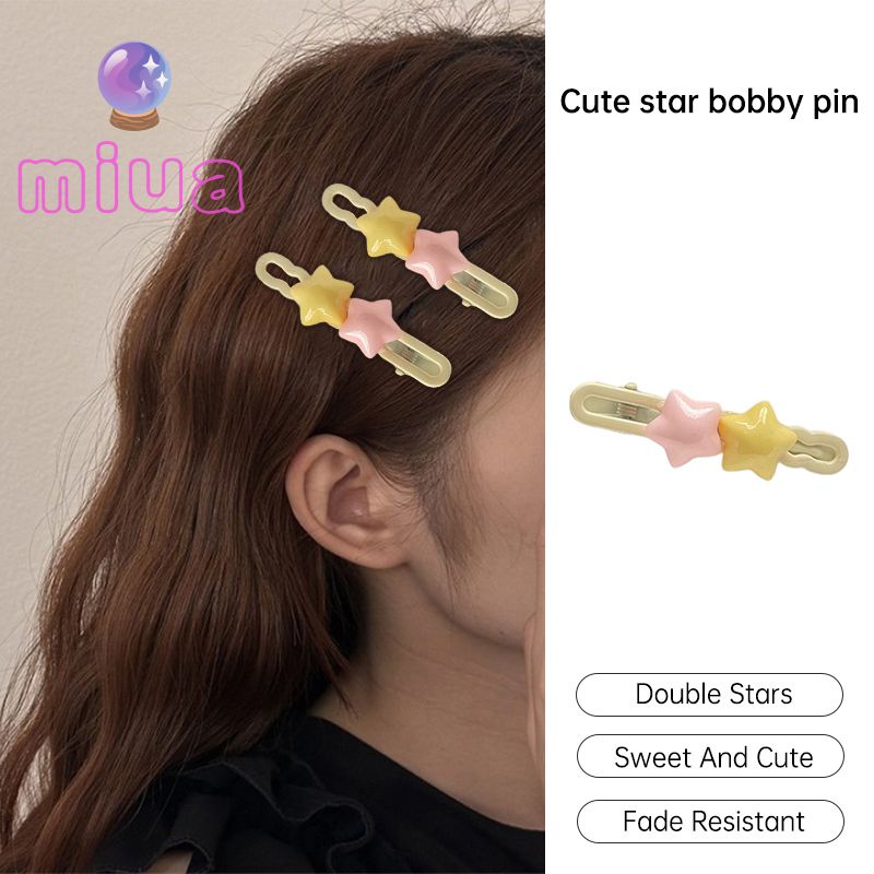 Miu🔮Kẹp Tóc Nữ Hình Ngôi Sao Ngọt Ngào Dễ Thương Y2K