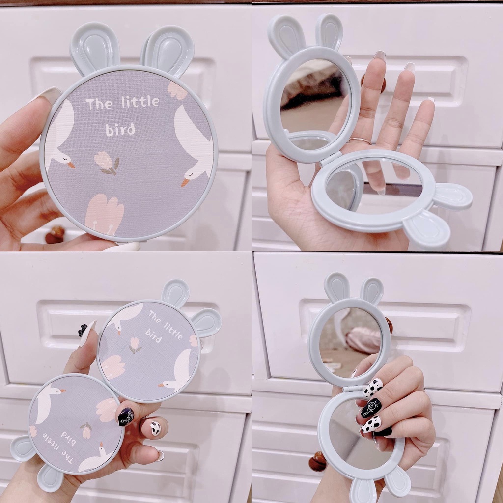 Gương mini 2 mặt gấp gọn hoạt hình