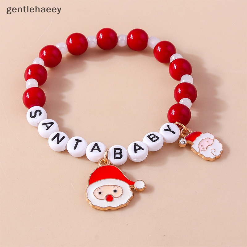 Gent Vòng Tay Chuỗi Hạt handmade Thời Trang Giáng Sinh Chuông Hươu Ông Già Noel Quà Tặng Kỳ Nghỉ Cho Nữ