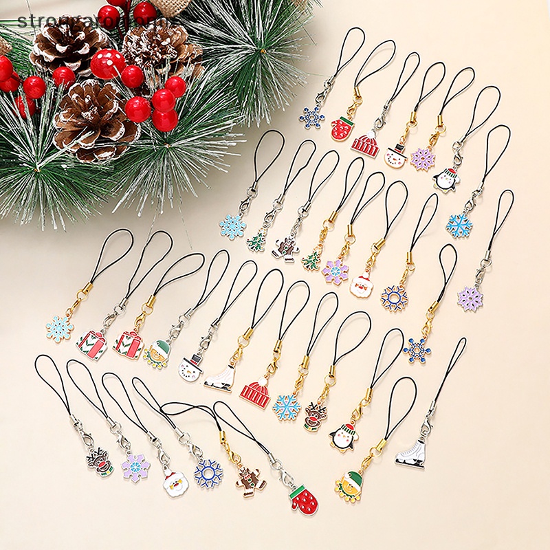 Móc Khóa Kim Loại mini Hình Ông Già Noel Hoạt Hình Dễ Thương Chống Mất