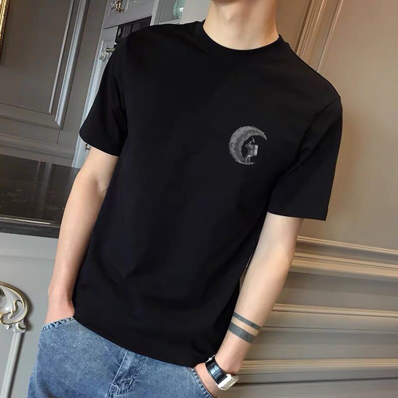 Áo Thun Tay Ngắn Thiết Kế Mới Thời Trang Theo Phong Cách Hồng Kông Cho Nam