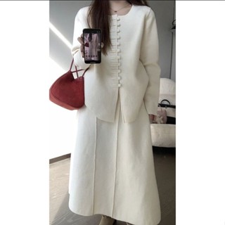 Set Áo Len Dài Tay + Chân Váy Thiết Kế Mới Thời Trang Mùa Thu Đông Dành Cho Nữ