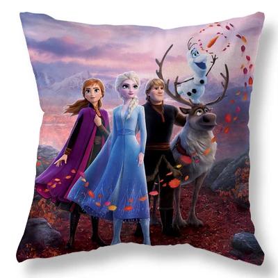 DISNEY Vỏ Gối In Hình Công Chúa elsa anna Trong Phim frozen Trang Trí Giường Ngủ / Ghế sofa