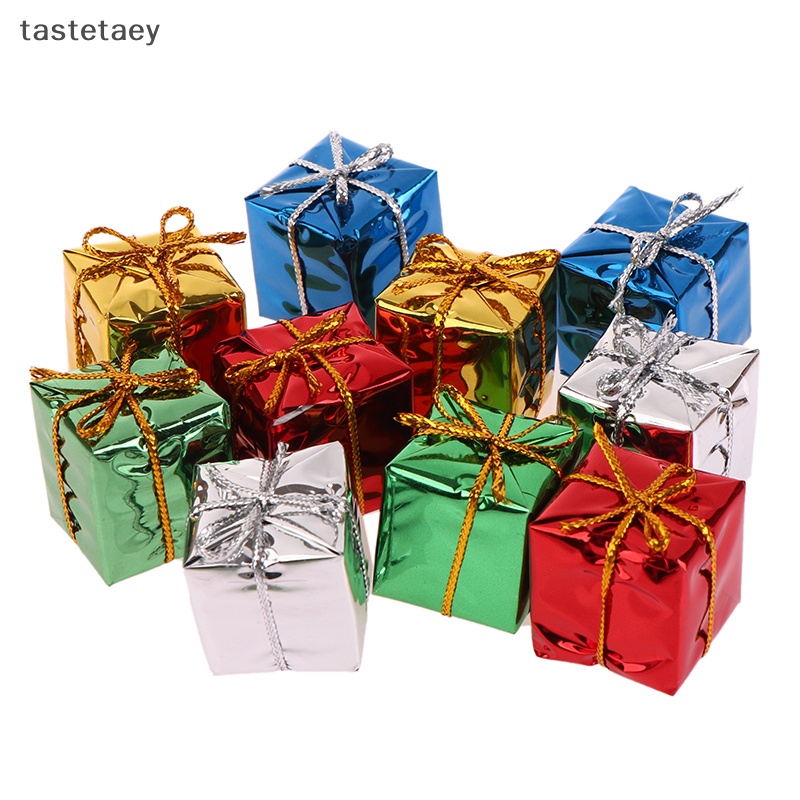 Set 10 Hộp Quà Giáng Sinh mini Xinh Xắn Dùng Để Trang Trí Nhà Búp Bê