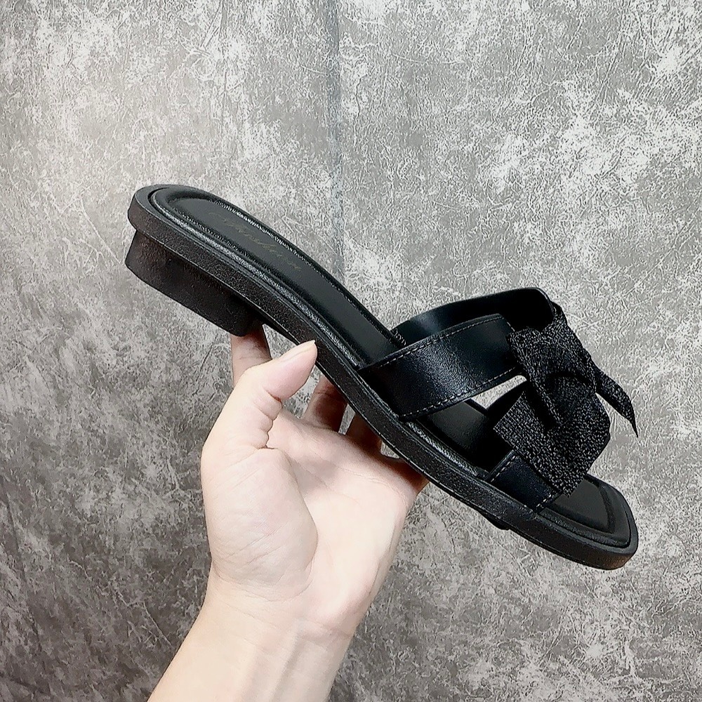 Dép bệt nơ vải, cho nữ, cai 3cm, chống nước mềm êm, chọn đúng size chân