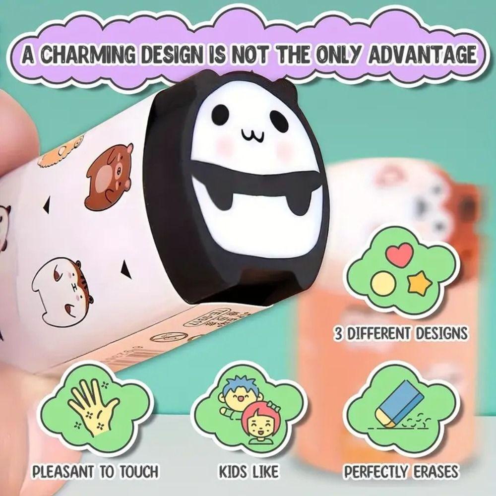 Mmluck Set 3 Cục Tẩy Bút Chì Hình Gấu Trúc Hoạt Hình Đáng Yêu