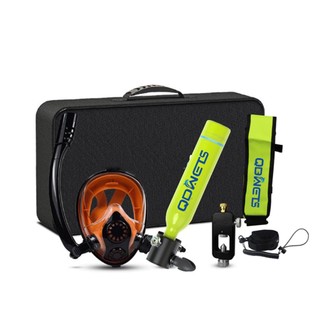 Combo bình lặn 0.5 lít kèm mặt lặn thở bằng mũi, có túi đựng sang trọng, nhỏ gọn dễ mang đi du lịch