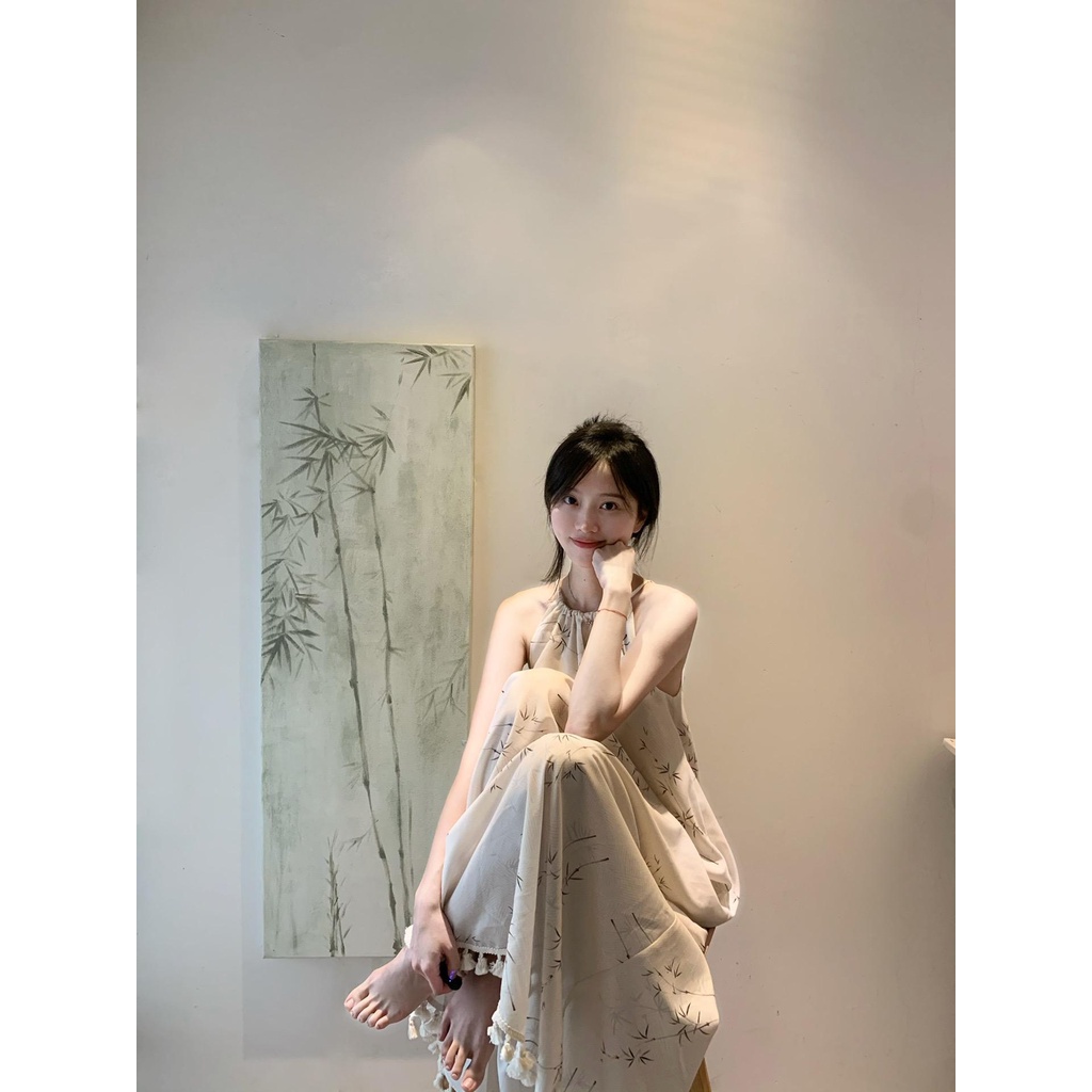 Evas‘’ Váy suông lá trúc cổ phong ByJane