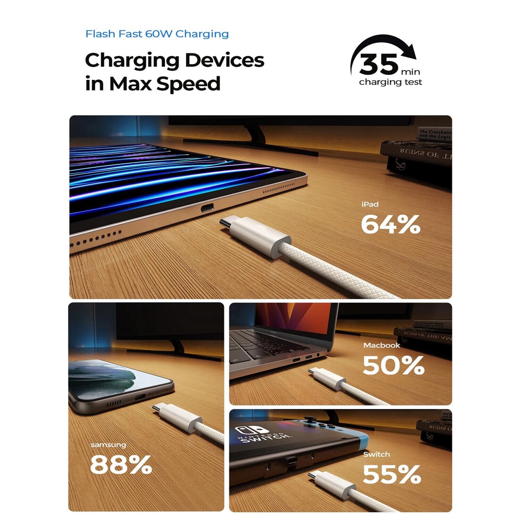 Dây Cáp Sạc usb c 2023 Cho iphone 15 pro max pd 65w 45w 25w