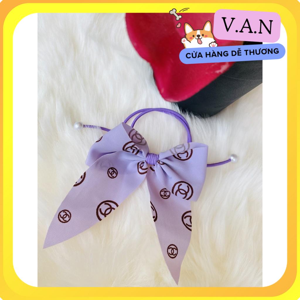 Dây cột tóc nơ vải dễ thương phong cách Hàn Quốc