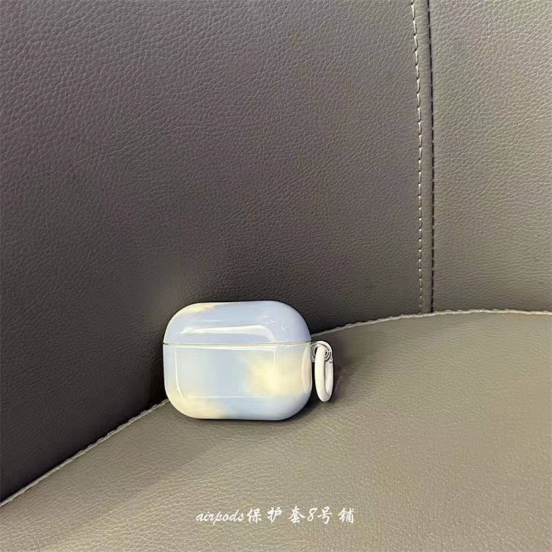 Vỏ Bảo Vệ Hộp Sạc Tai Nghe bluetooth Không Dây airpods pro / 1 / 2 / 3 Hình Đám Mây Xanh Đơn Giản