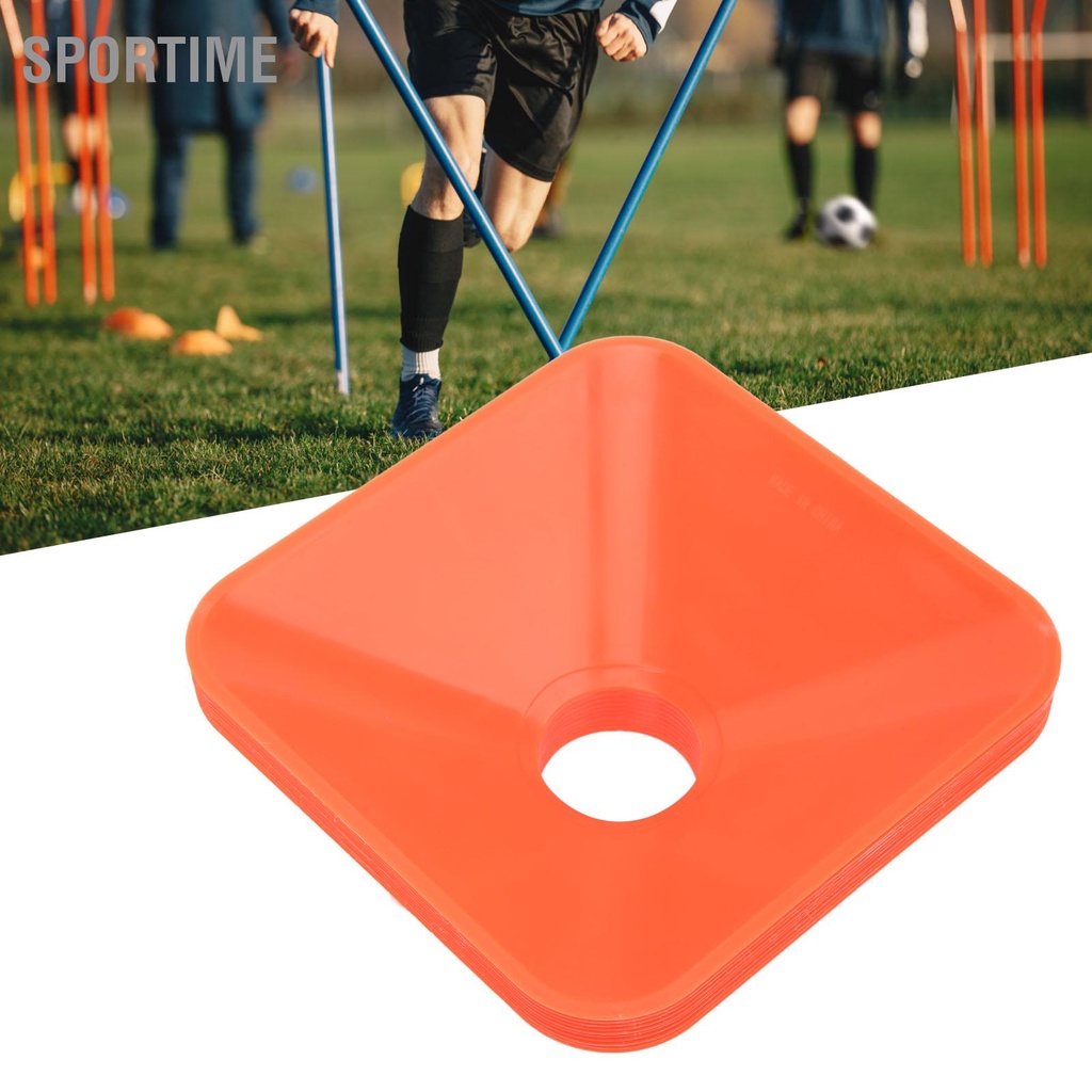 Sportime 10 Chiếc Nón Huấn Luyện Hình Vuông Màu Sắc Tươi Sáng Có Thể X