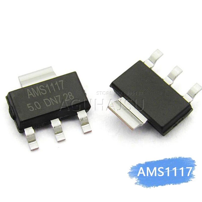 Bộ 50 AMS1117-5.0 LD1117 LM1117 5.0V 5V SOT223 SMD Mới Chính Hãng