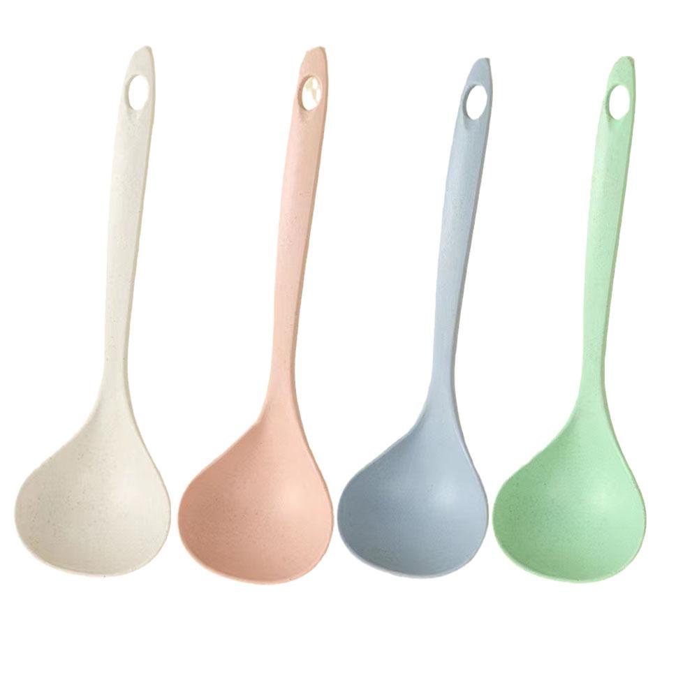 Muỗng Múc Canh Bằng Lúa Mạch Dày Dặn Tay Cầm Dài q5d7