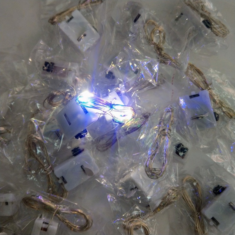 Dây đèn led trang trí fairylight đom đóm – trang trí hoa, giỏ quà -  có sẵn pin – độ dài 1m/2m/3m – làm đèn decor