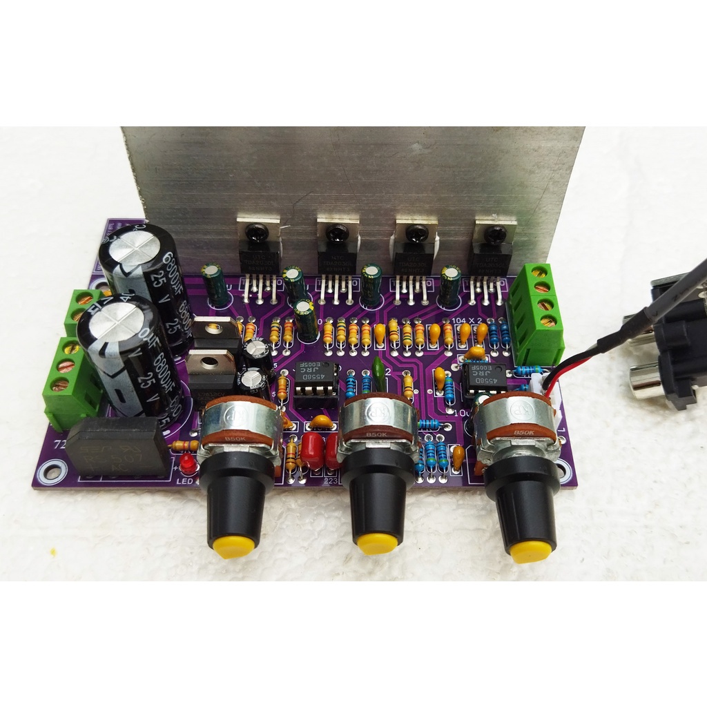 Mạch loa vi tính TDA2030A 2.1 BTL Bản Tím Xịn