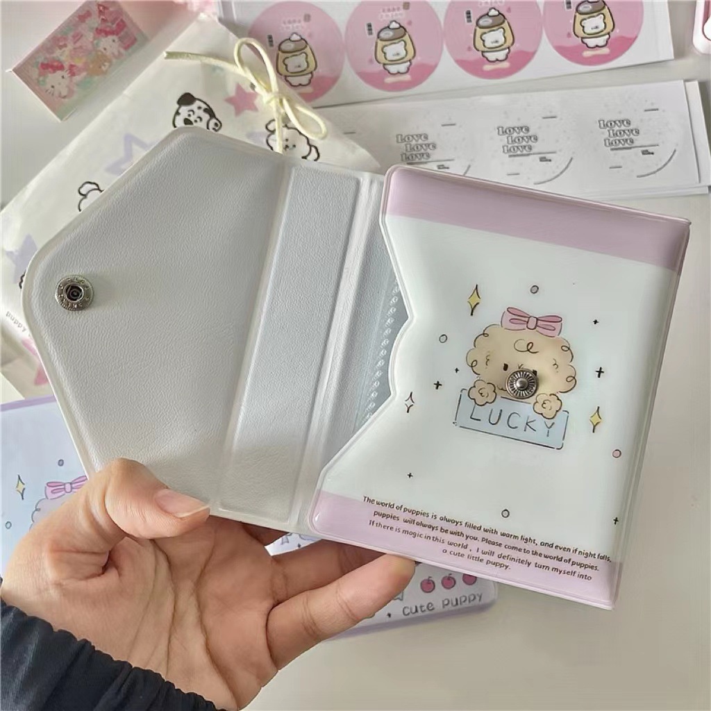 Cuốn album Đựng Thẻ idol Cỡ Nhỏ Ba inch Mềm Mại Hình Chú Cún Dễ Thương