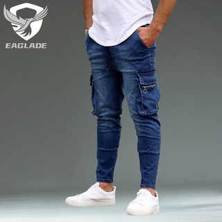 Quần Jean Ôm Dáng Vừa Vặn Màu Xanh Dương 8820 Cho Nam