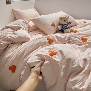 Bộ chăn ga gối REE Bedding CTD249 M4 HỒNG NHẠT nhiều màu đủ size giường nệm