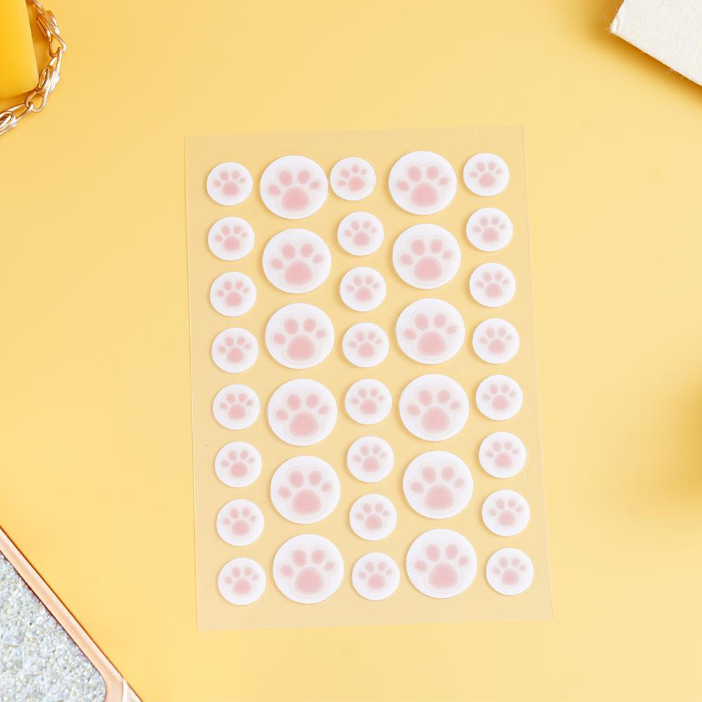 Set 36 / 28 Miếng Dán Hỗ trợ giảm mụn Trứng Cá Hình Dấu Chân Mèo Tiện Dụng
