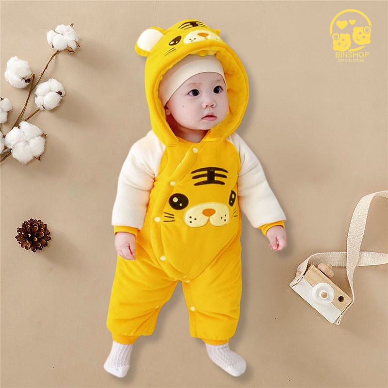 Quần áo trẻ em Chất Nỉ Bông ấm áp, Bộ body cho bé Tết Tài Lộc đáng yêu, Bodysuit cho bé trai bé gái từ 0-12M