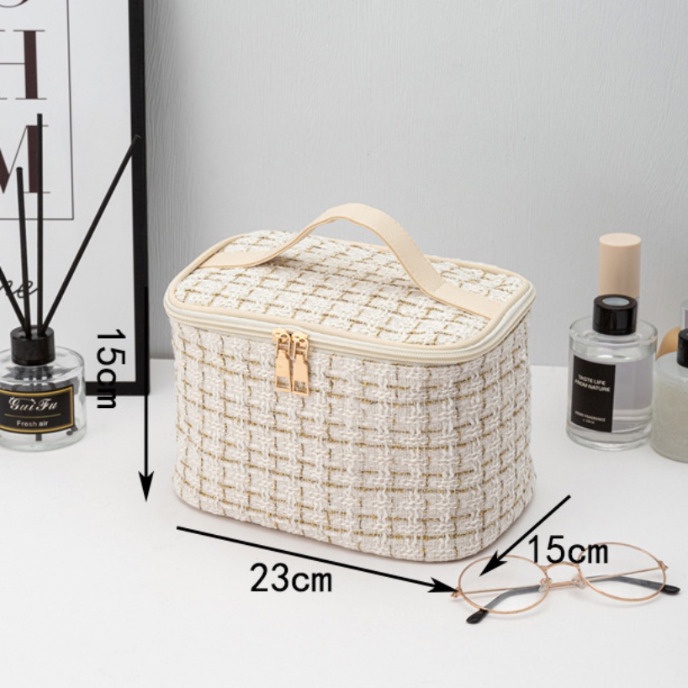 Túi Đựng Mỹ Phẩm Đan Len Chống Ẩm Không Thấm Nước Tiện Dụng