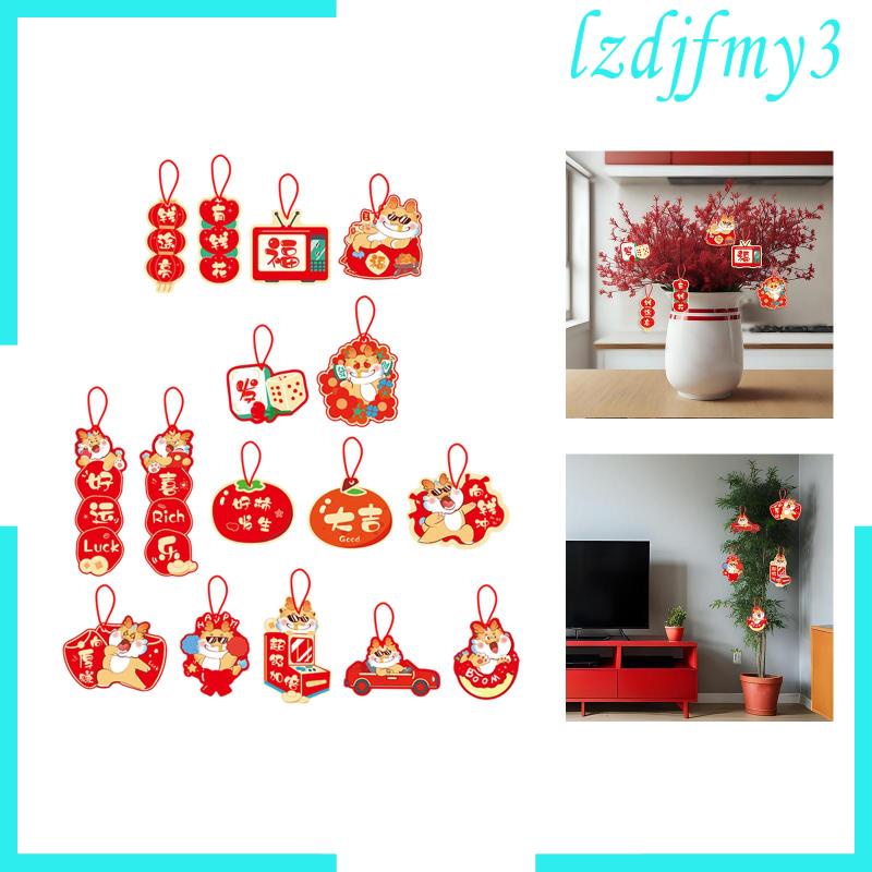 Set 16 Phụ Kiện Treo Trang Trí Năm Mới 2024 Phong Cách Trung Hoa