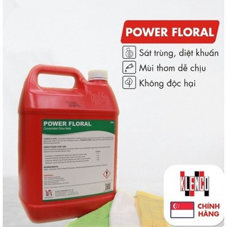Nước lau sàn diệt khuẩn khử mùi power floral - 5l - chính hãng klenco