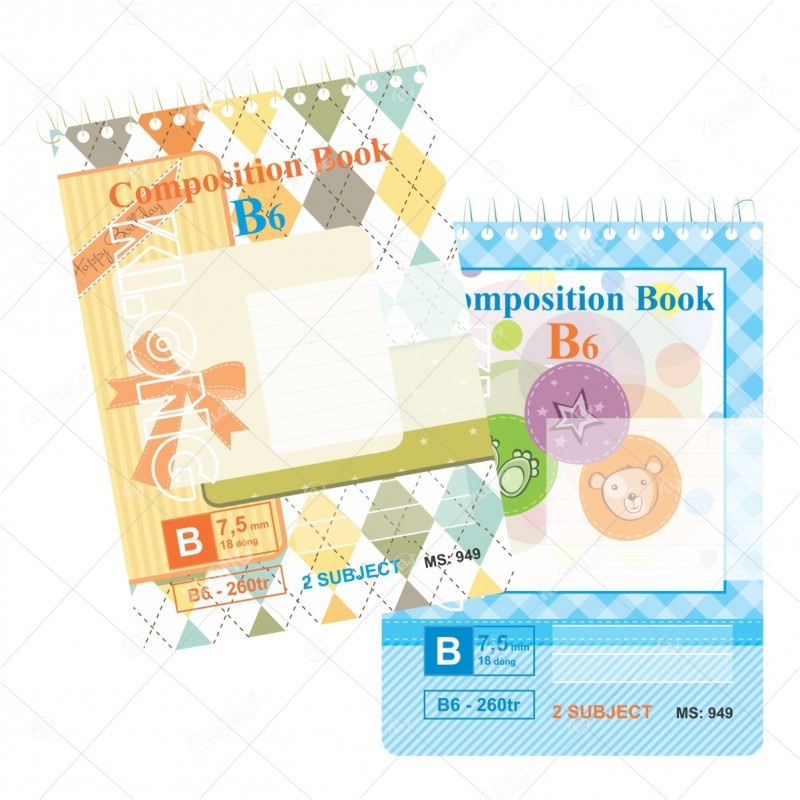 Sổ kẻ ngang lò xo đơn ngang B6 260 trang 70/76 Klong 949