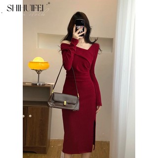 SHIHUIFEI Chic váy nữ Đầm Body Cho thời váy Cổ điển Phong cách Casual xu hướng WLQ23C0K26 51Z231222