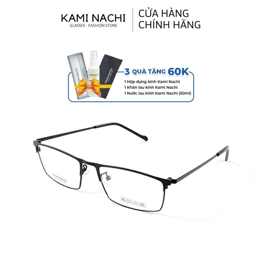 Gọng kính kim loại dáng vuông KAMI NACHI phong cách đơn giản G90.39